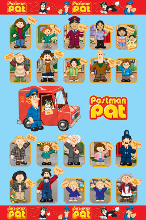Postman Pat Characters Montage Maxi Poster