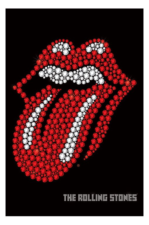 The Rolling Stones Bling Logo Maxi Poster Blockmount