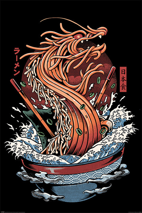 Ilustrata Dragon Ramen Art Maxi Poster