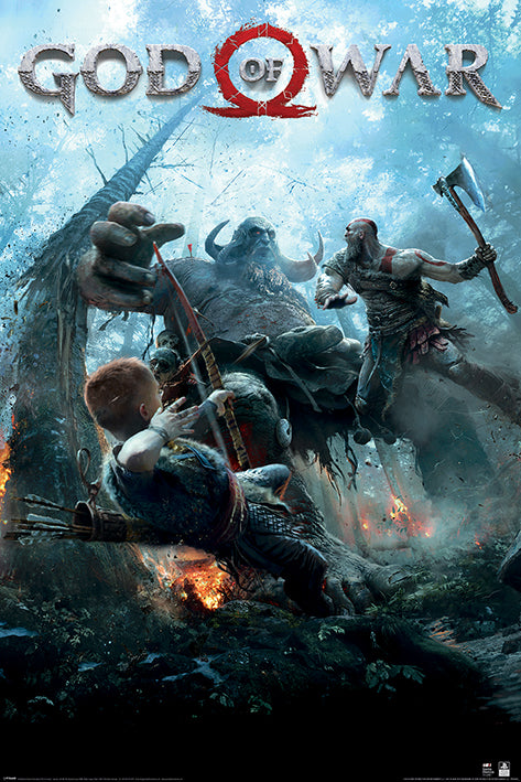 God Of War Gaming Action Scene Maxi Poster