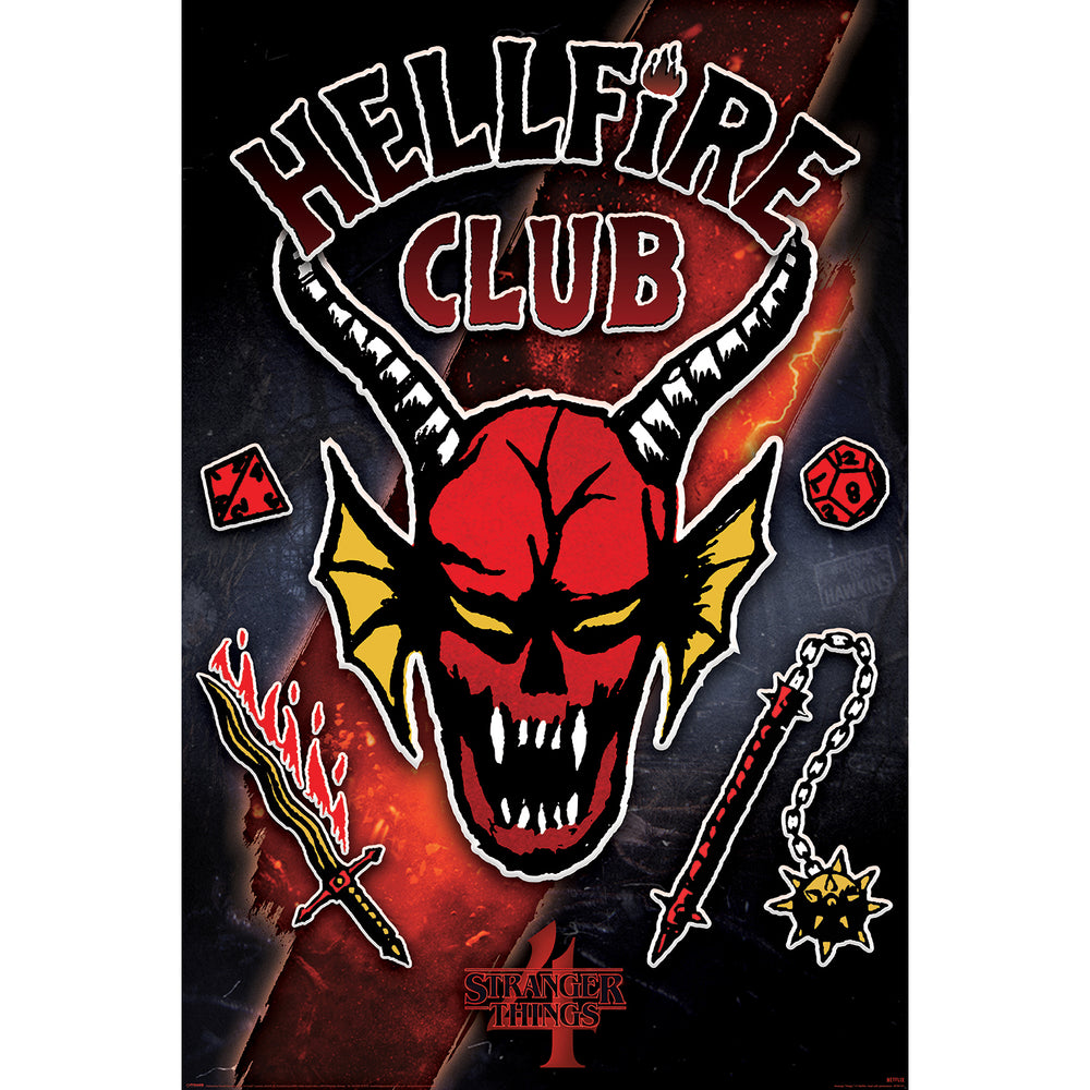 Stranger Things Season 4 Hellfire Club Emblem Maxi Poster