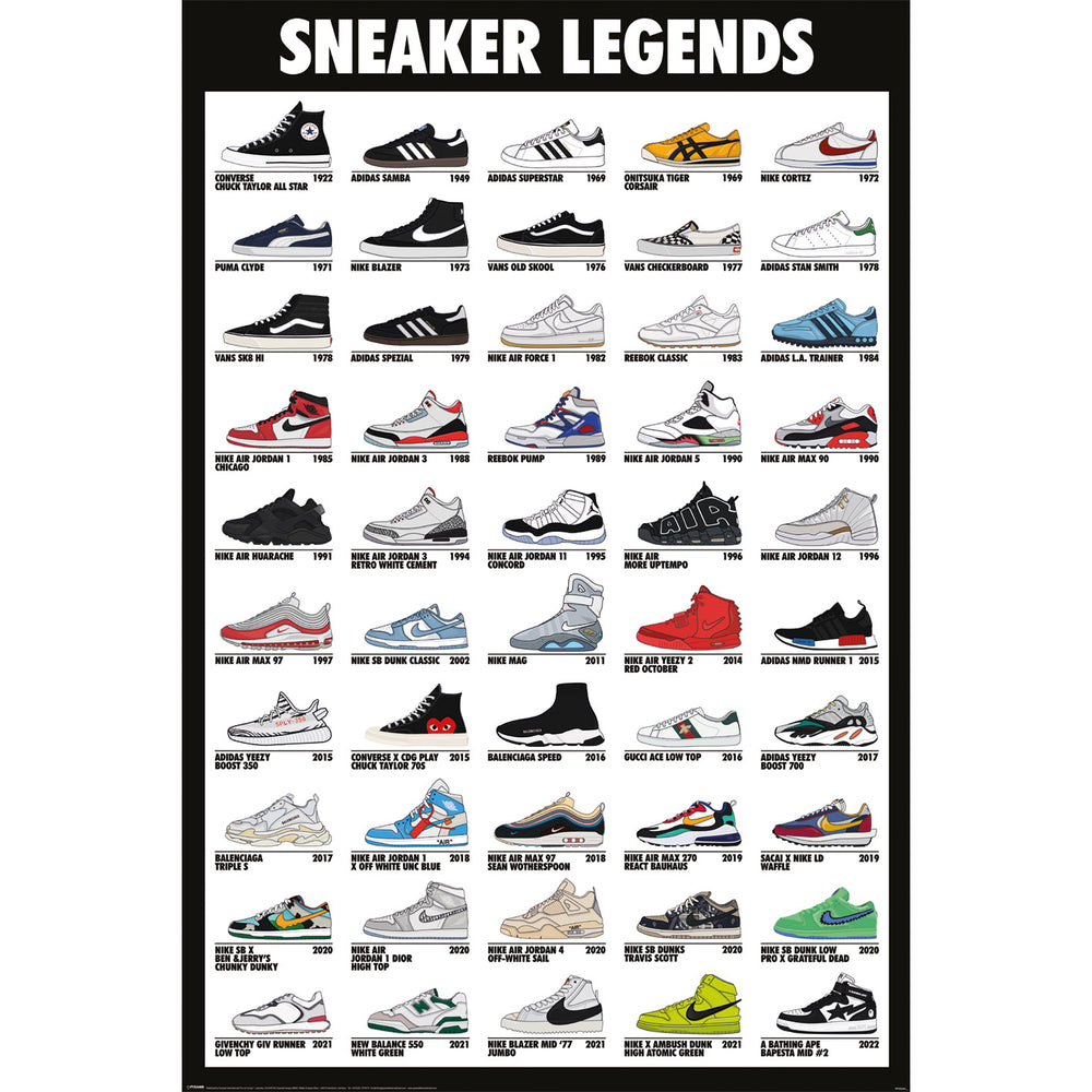 Sneaker Legends 50 Classics Maxi Poster