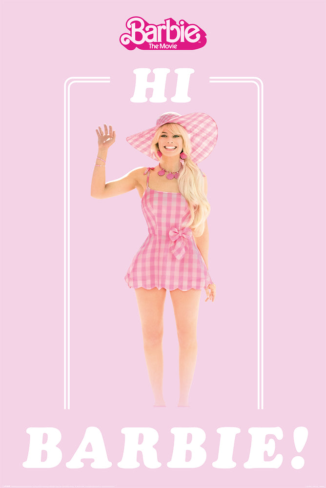 Barbie The Movie Hi Barbie Waving Maxi Poster