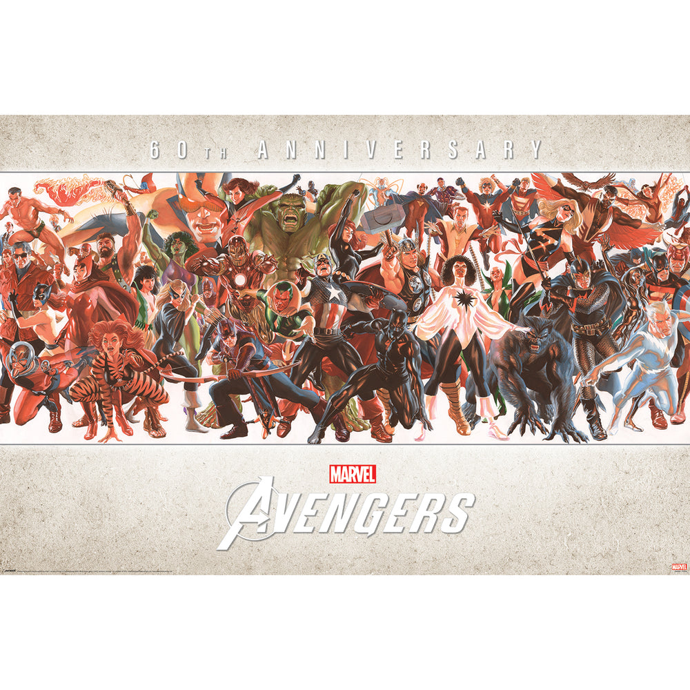 The Avengers 60th Anniversary Collage Maxi Poster