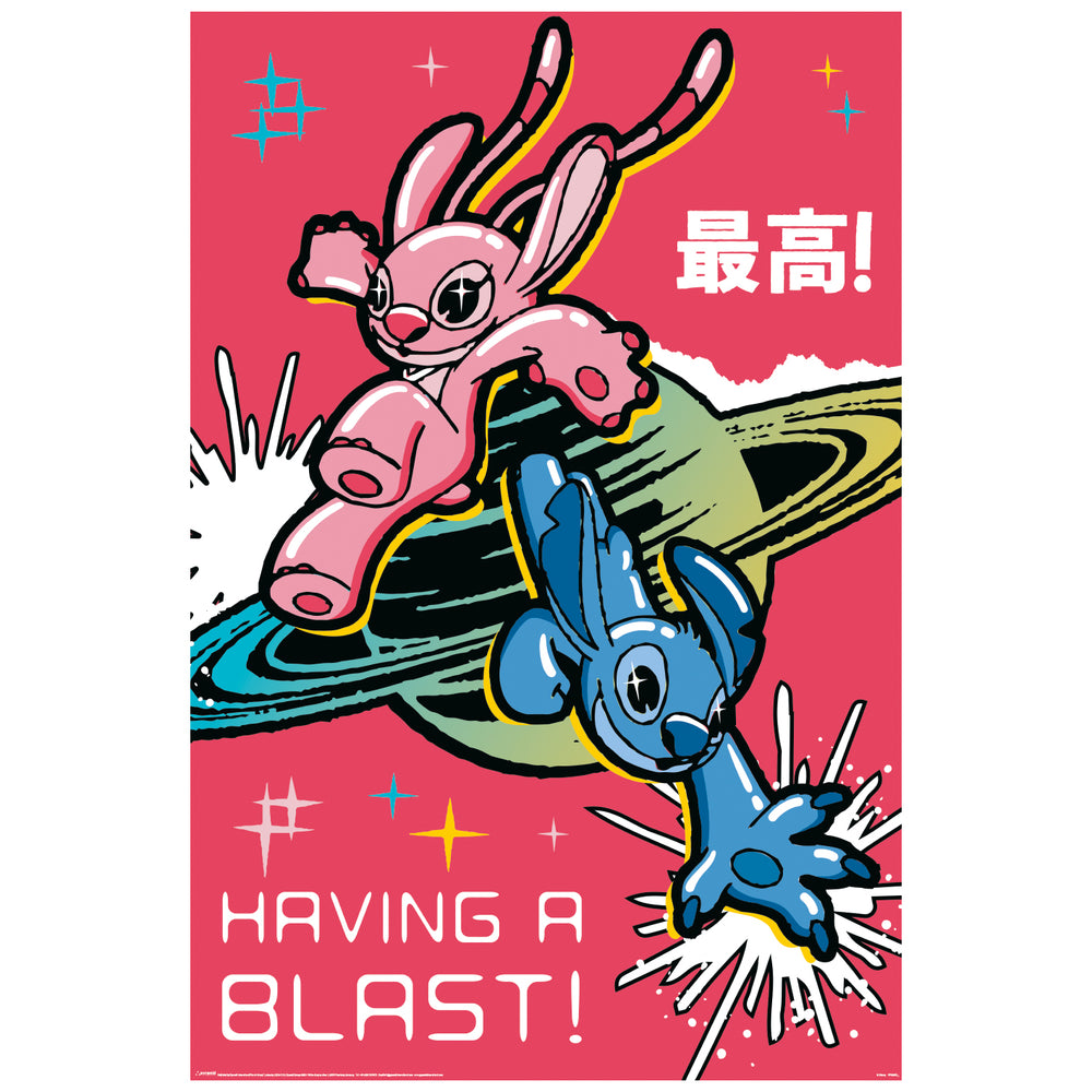 Stitch Having A Blast Large Maxi Poster