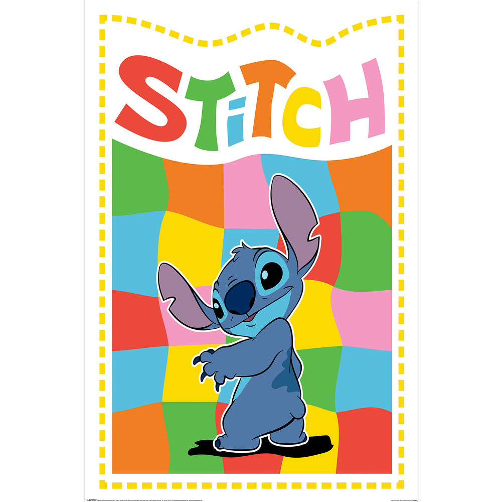 Stitch Chequered Stitch Large Maxi Poster