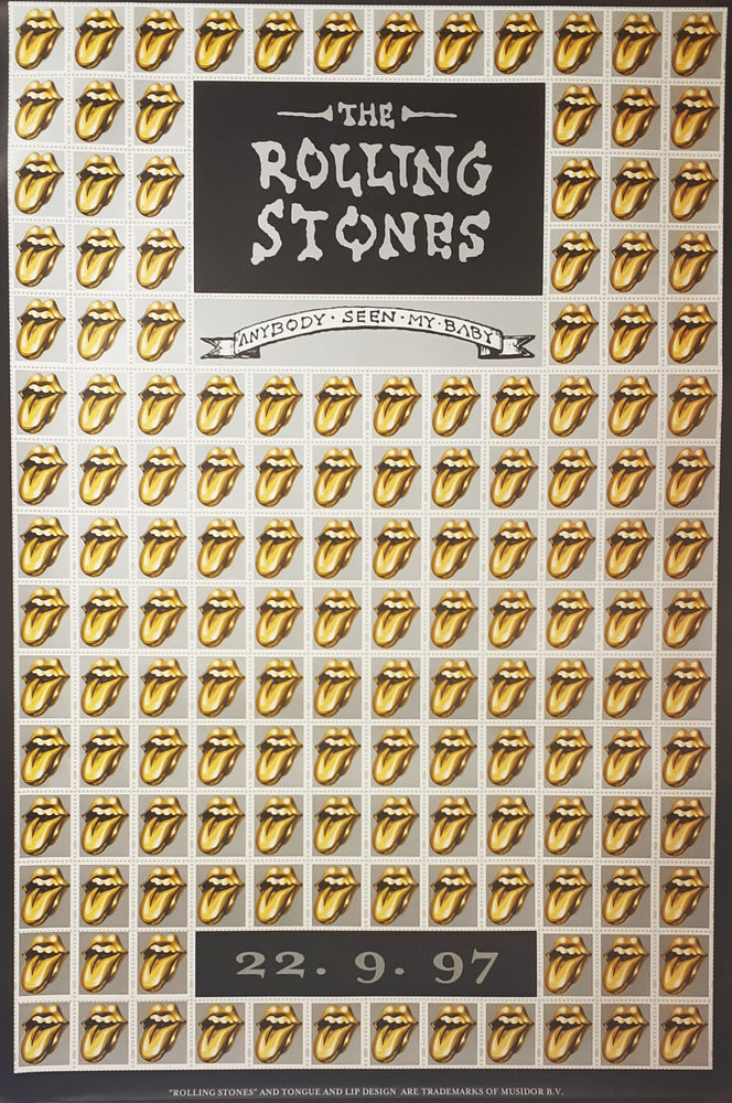 Rolling Stones Anybody Seen My Baby 102x152cm Giant UK Lips Promo Poster