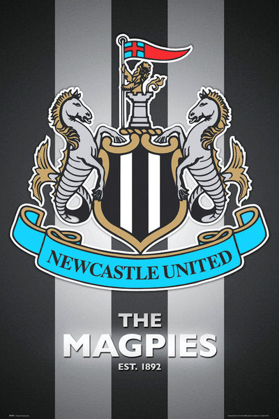 Newcastle United FC Crest Poster – Koolpixnz