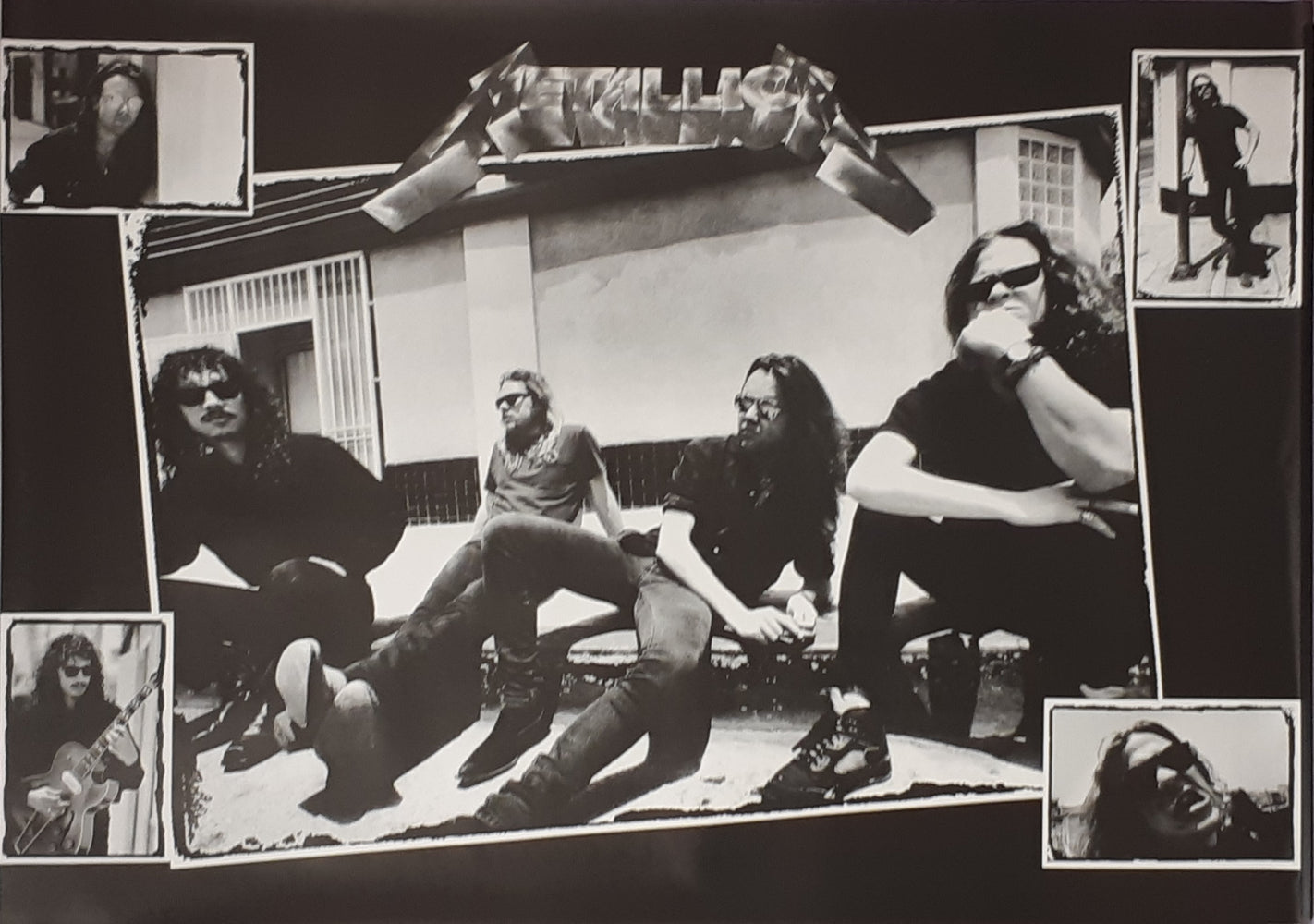 Metallica Group Montage Black And White 100x140cm Panoramic Giant Poster