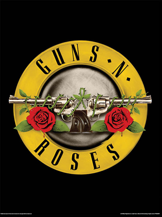 Guns N' Roses Bullet Logo 30x40cm Music Print