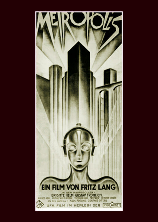 Metropolis Fritz Lang Film Score Vintage Maxi Poster Blockmount