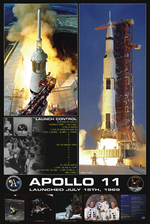 Apollo 11 Launched July 16th 1969 poster