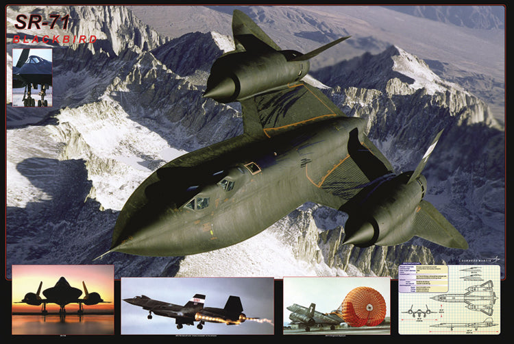 SR71 Blackbird USA Military Aircraft Maxi Poster