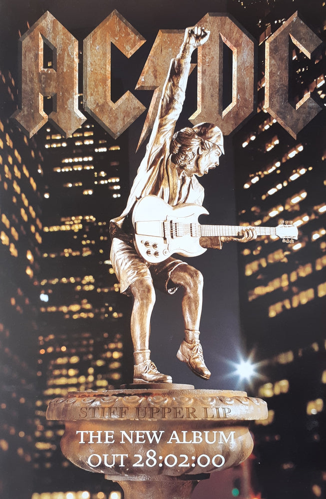 AC/DC Stiff Upper Lip The New Album Out 28:02:00 UK Promo Poster Blockmount