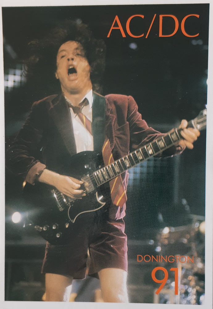 AC/DC Angus Donnington 1991 Postcard