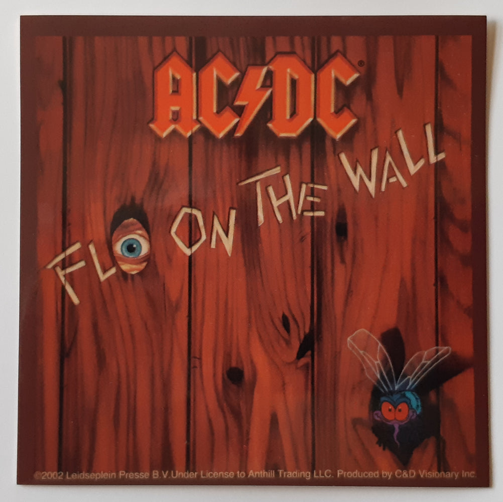 AC/DC Fly On The Wall LP Cover 10cm Square Vinyl Sticker