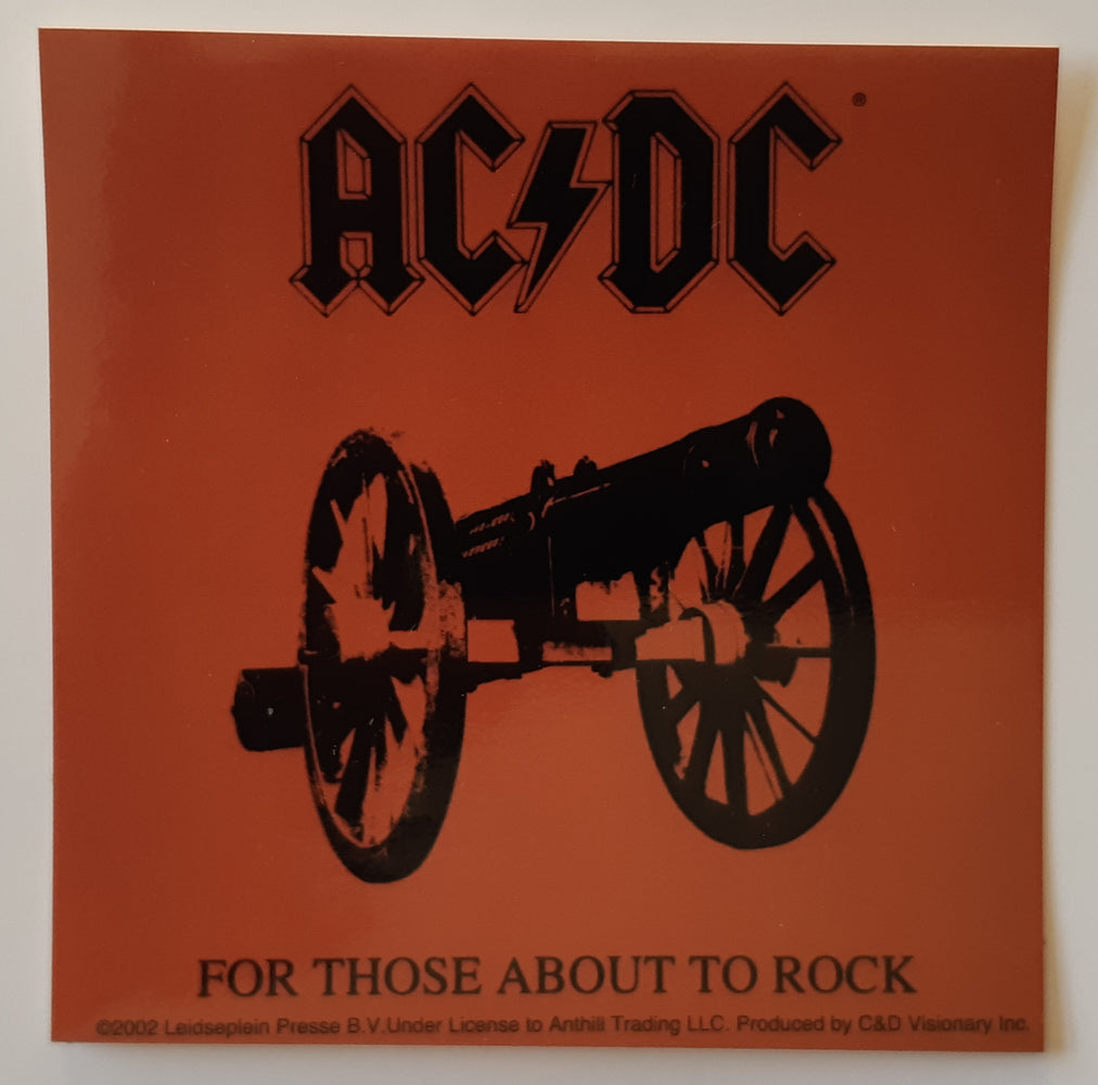 AC/DC For Those About To Rock LP Cover 10cm Square Vinyl Sticker