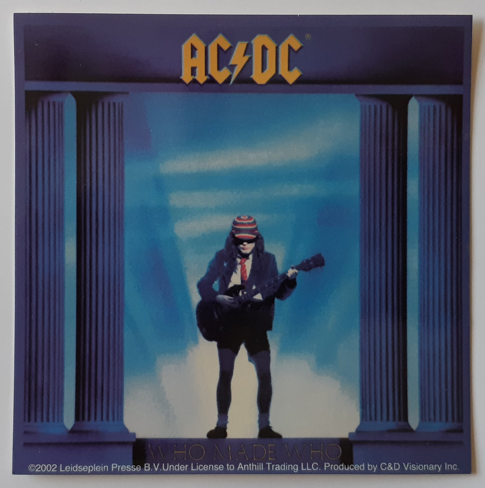 AC/DC Who Made Who LP Cover 10cm Square Vinyl Sticker