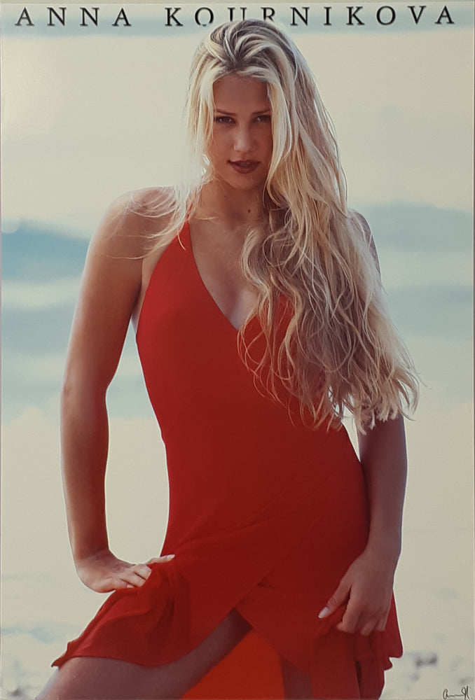 Anna Kournikova Red Dress Vintage Maxi Poster