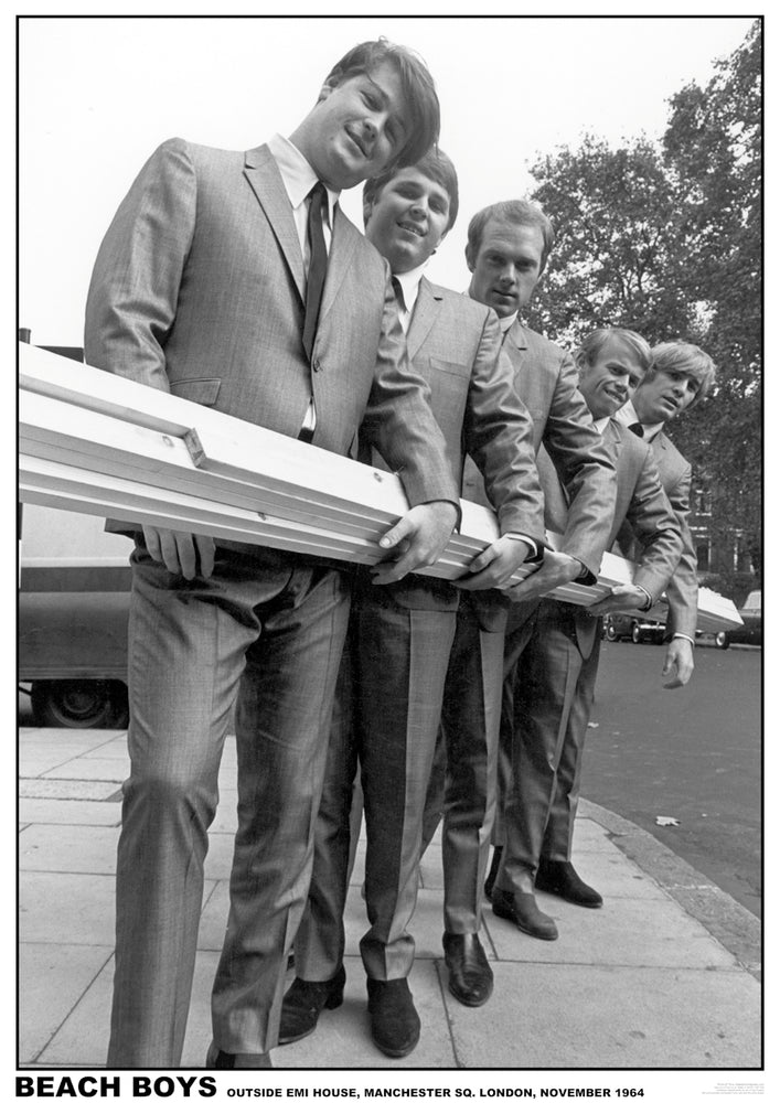 The Beach Boys Outside EMI London 1964 Poster