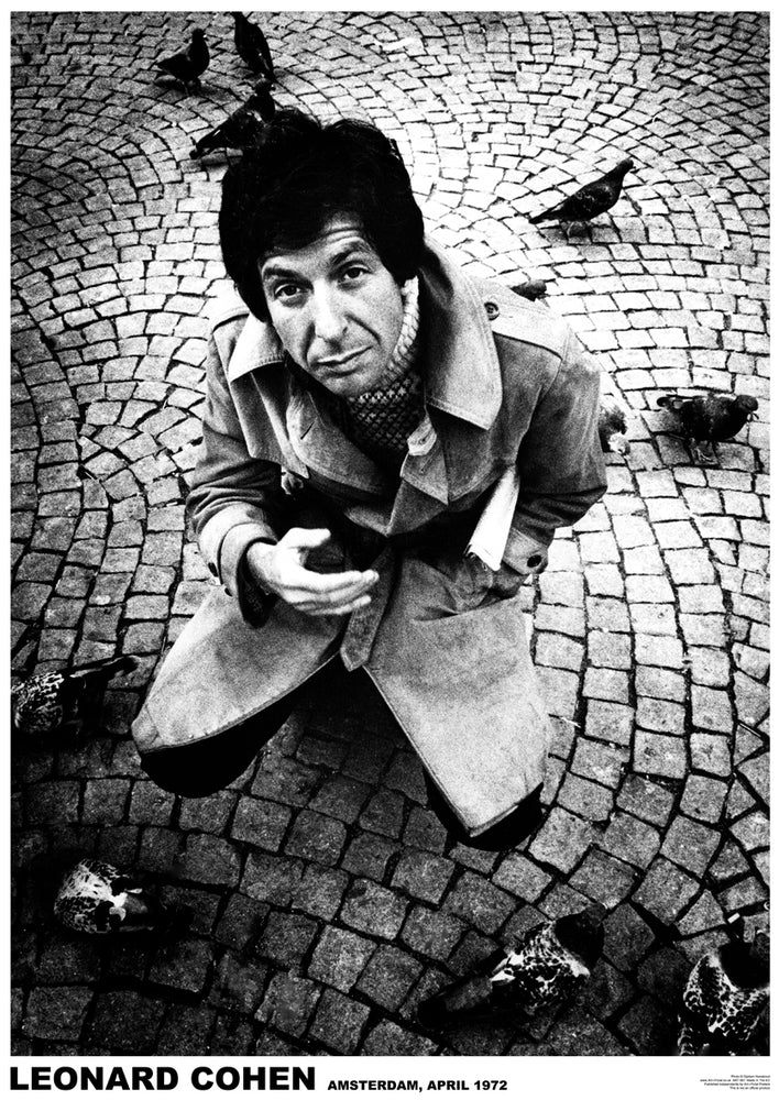 Leonard Cohen Amsterdam April 1972 Poster