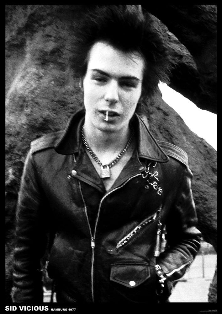 Sid Vicious Hamburg Germany 1977 B&W Maxi Poster