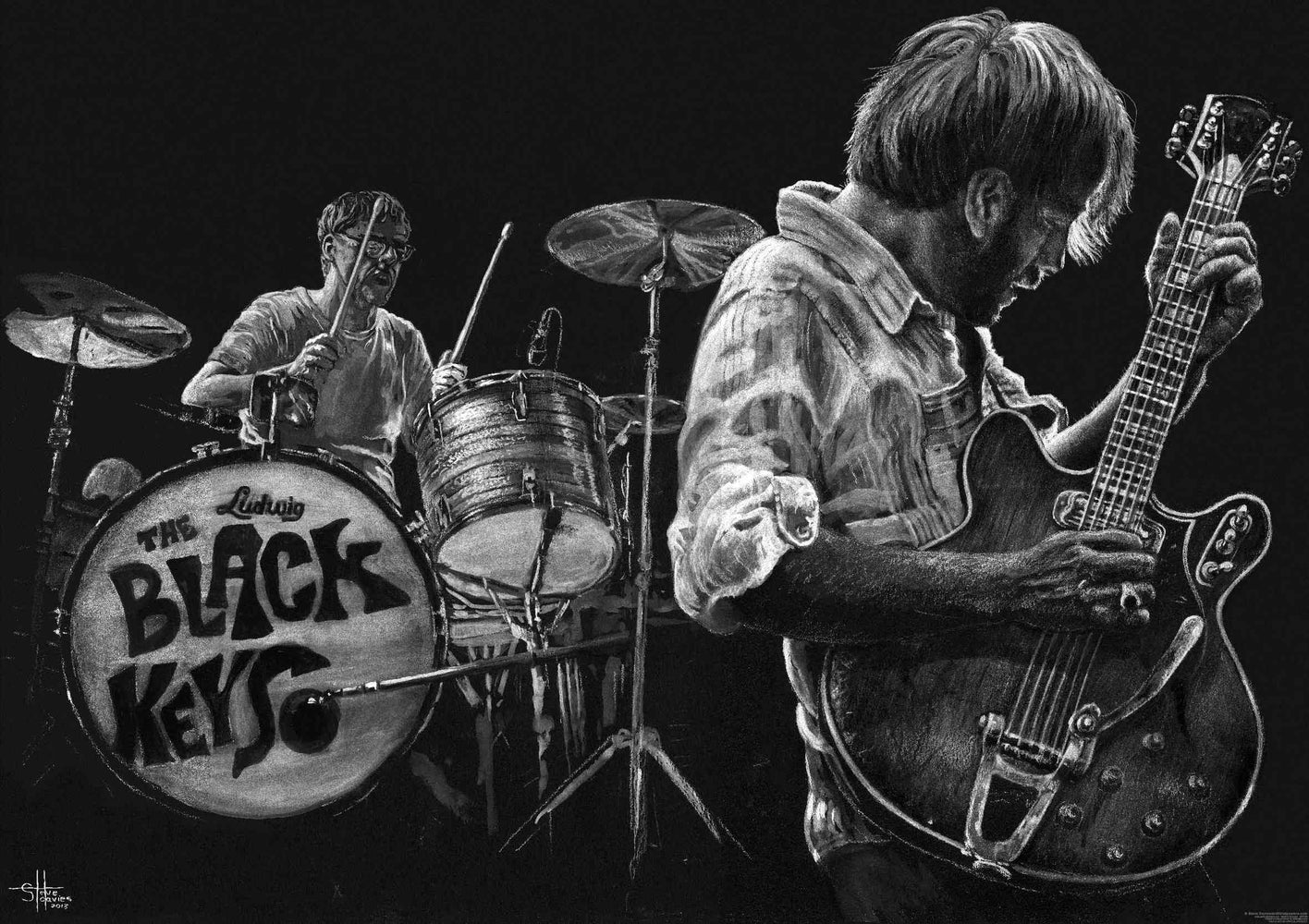 The Black Keys By Steve Davies Poster