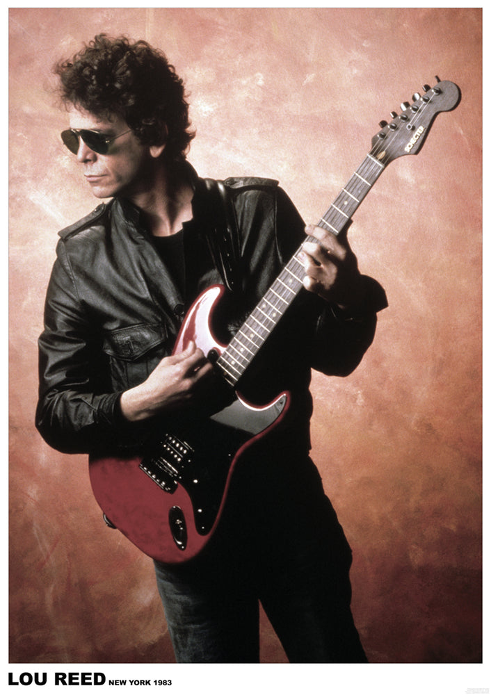 Lou Reed Guitar New York City 1983 Colour Maxi Poster