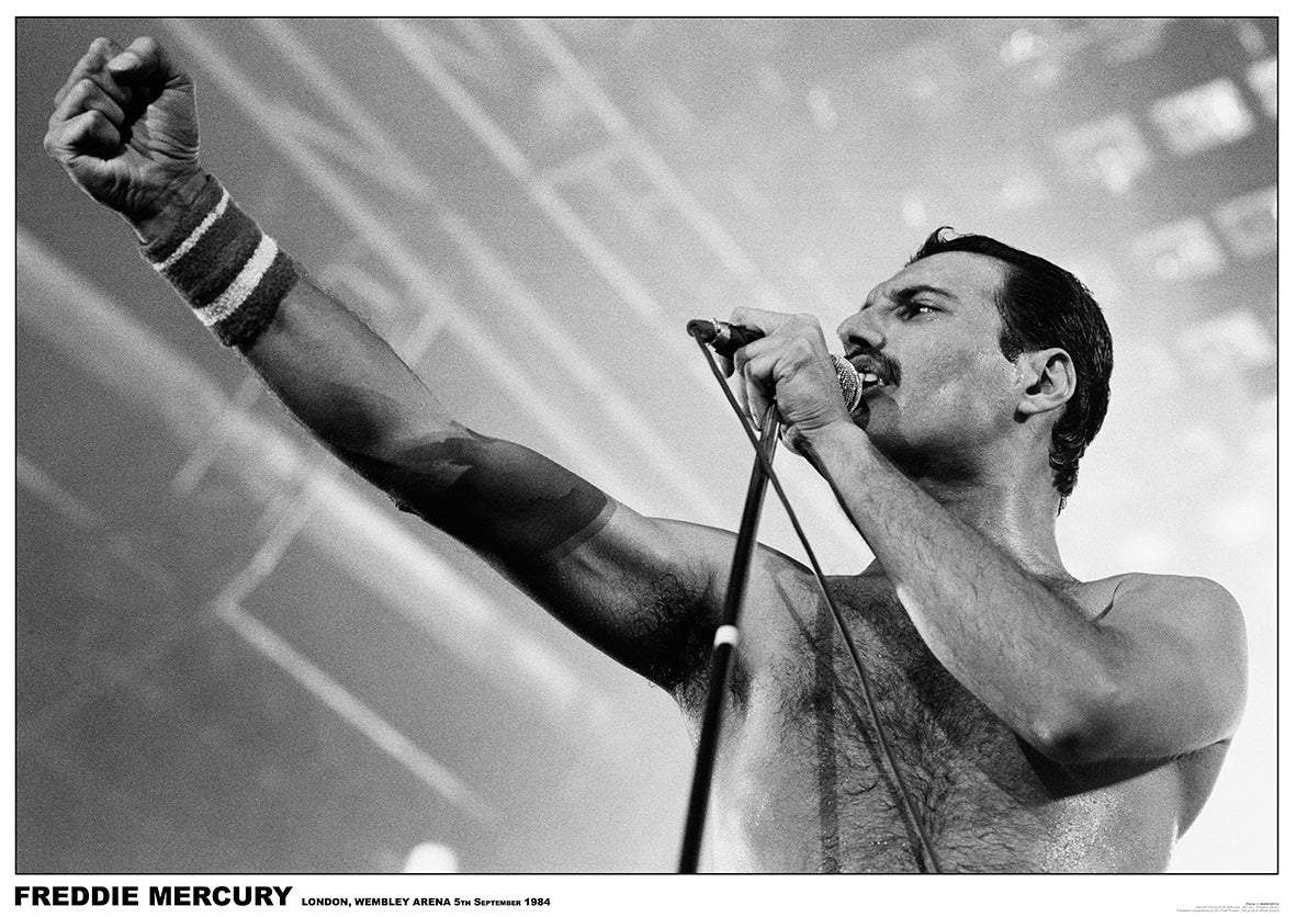 Freddie Mercury Live Wembley 5th Sept 1984 Maxi Poster