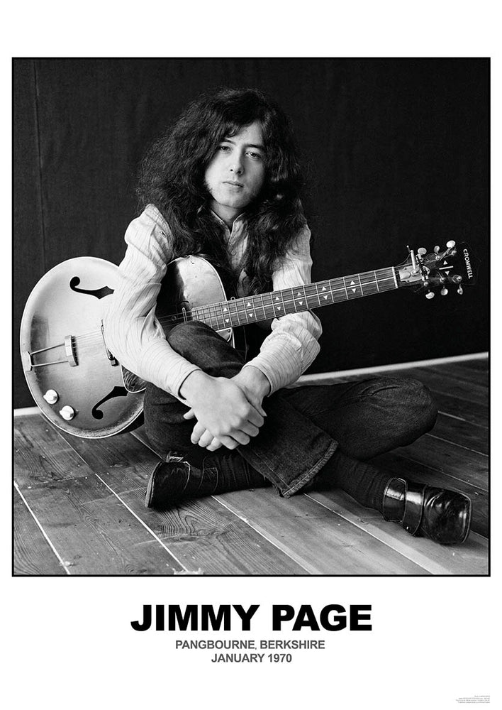 Jimmy Page Sitting Pangbourne Berkshire January 1970 Maxi Poster