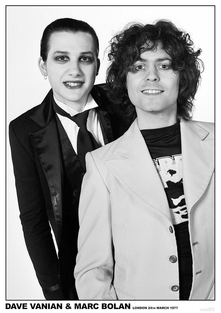 T.Rex & Dave Vanian Of The Damned London March 1977 Maxi Poster