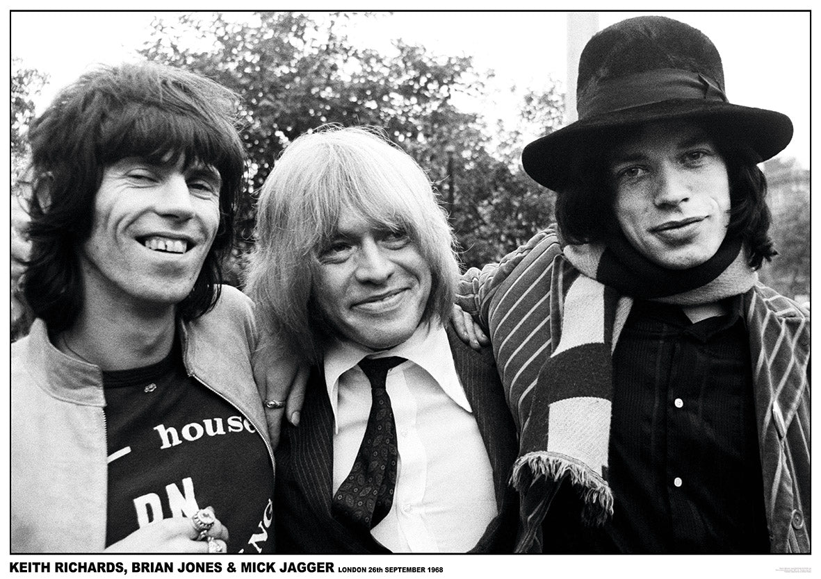 The Rolling Stones Richards Jones & Jagger London Sept 1968 Maxi Poster