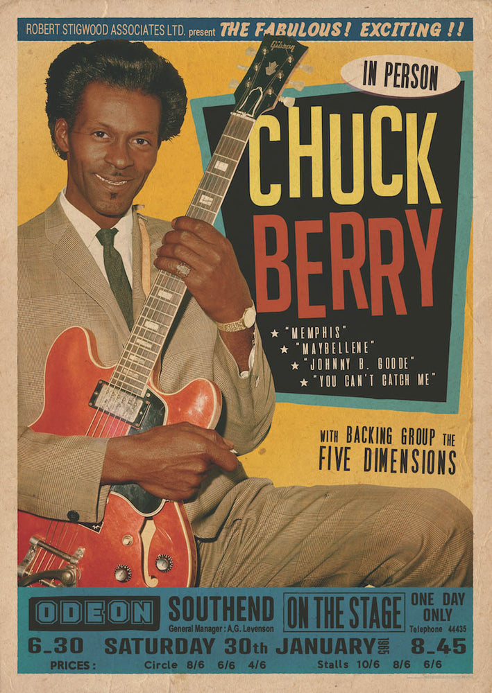 Chuck Berry Southend Odeon 30th January 1965 Maxi Poster