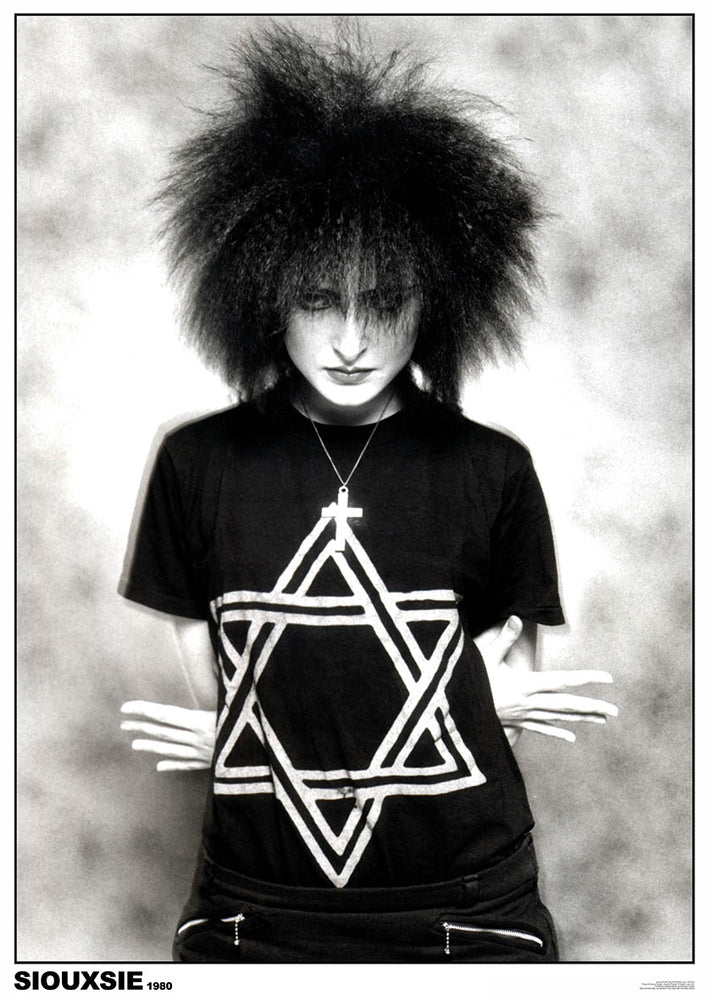 Siouxsie Hexagram Top 1980 Black & White Maxi Poster