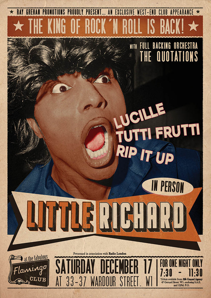 Little Richard Flamingo Club London Maxi Poster