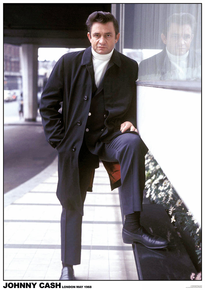 Johnny Cash London May 1968 Colour Maxi Poster