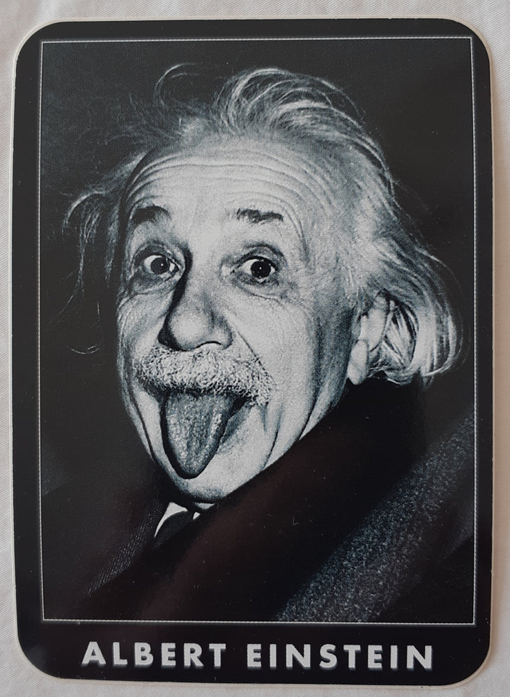 Albert Einstein Tongue Large Vinyl Sticker