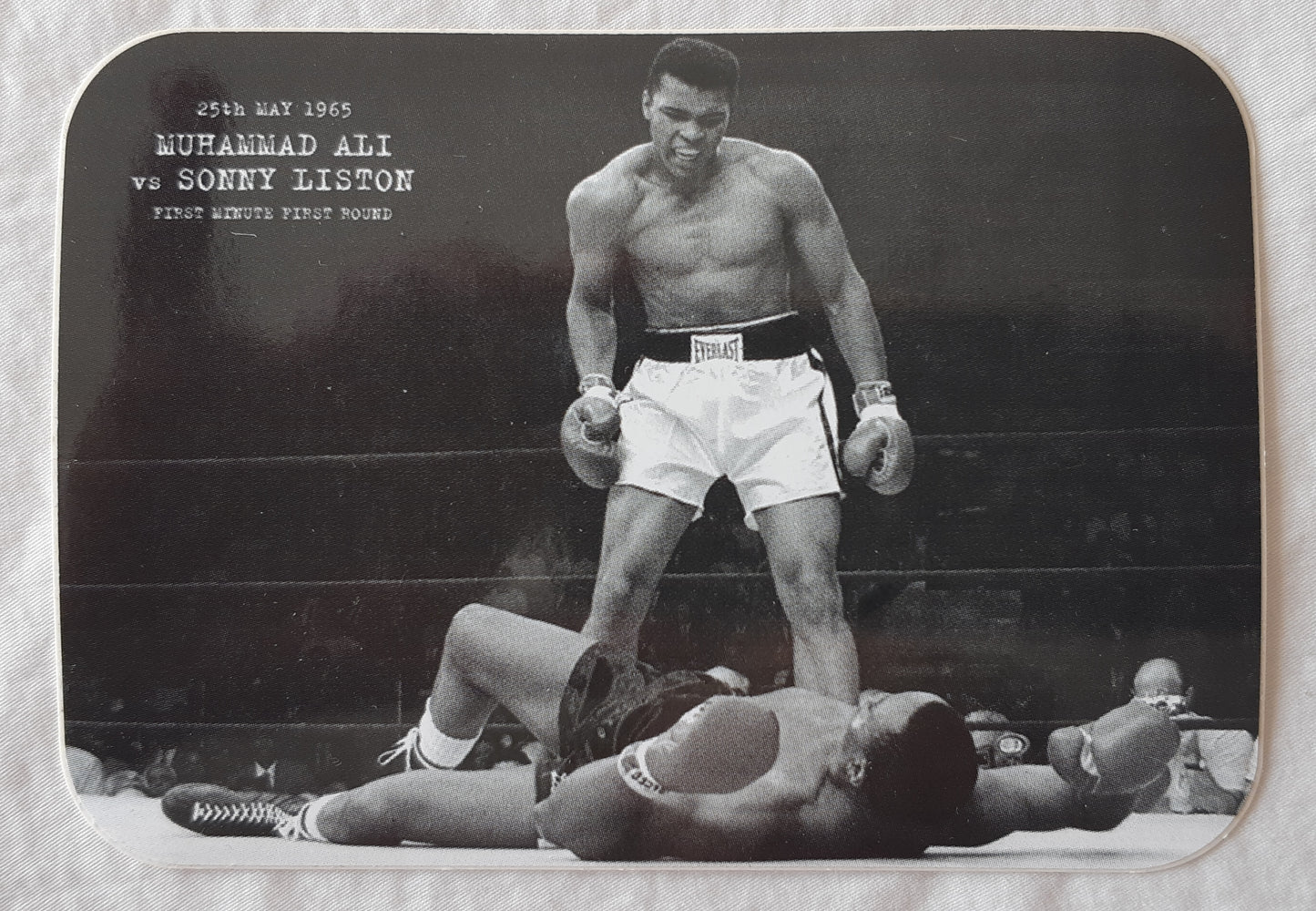 Muhammad Ali vs Sonny Liston Large Vinyl Sticker