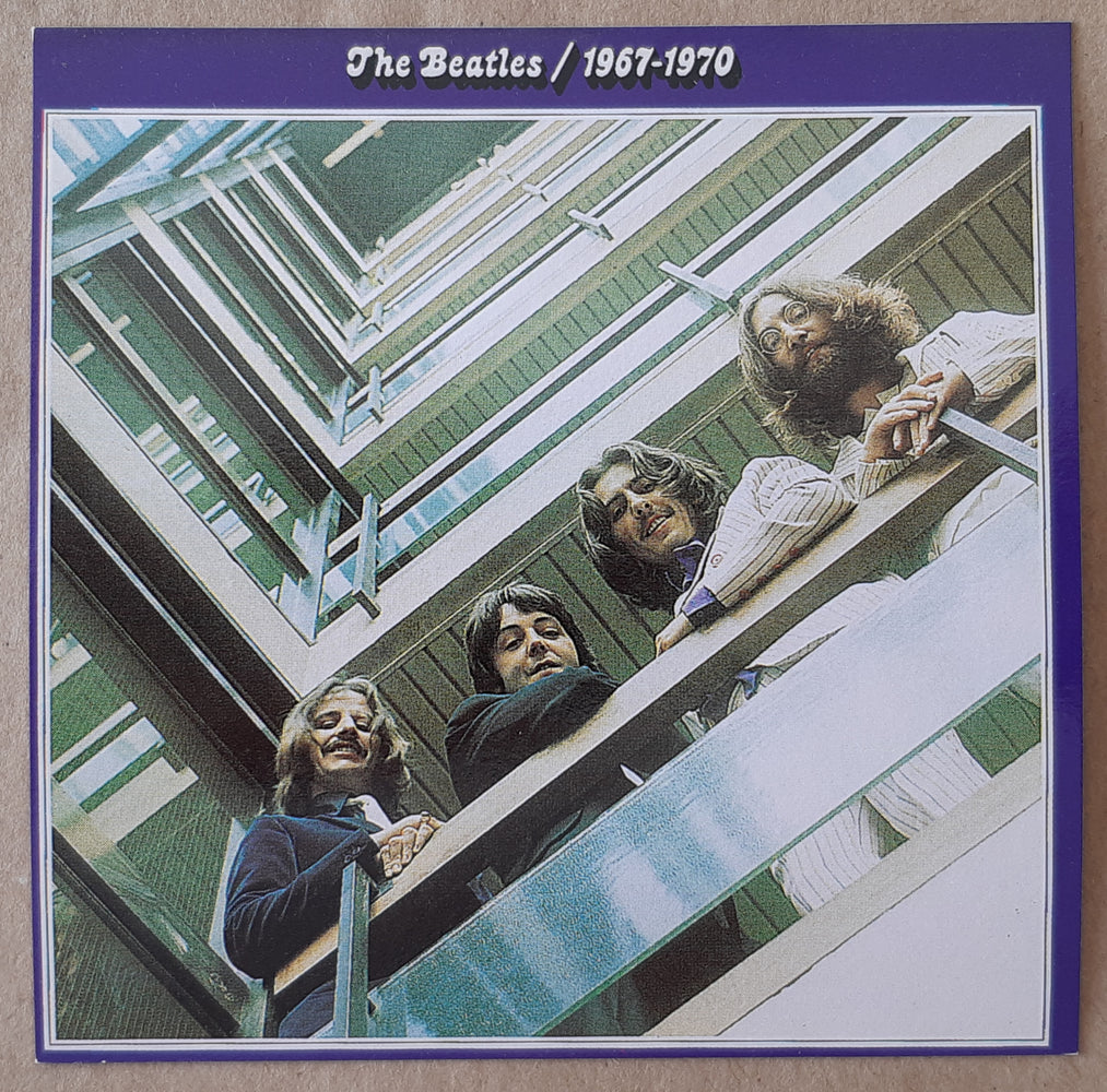 The Beatles 1967 - 1970 Blue Album Cover 10cm Square Vinyl Sticker