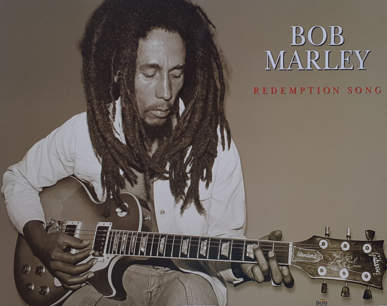 Bob Marley Redemption Song Mini Poster Blockmount