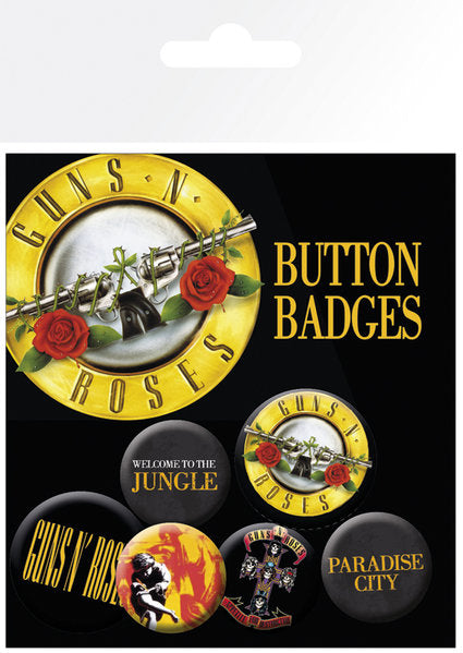 Guns N' Roses Mix Set Of 6 Badge Pack