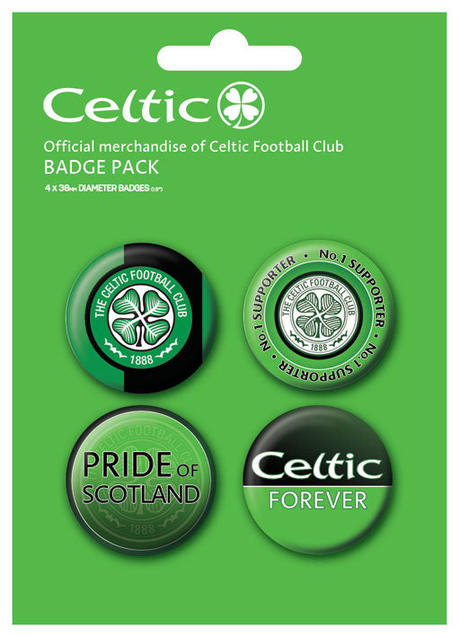 Celtic F.C. No 1 Supporter Set Of 4 Badge Pack