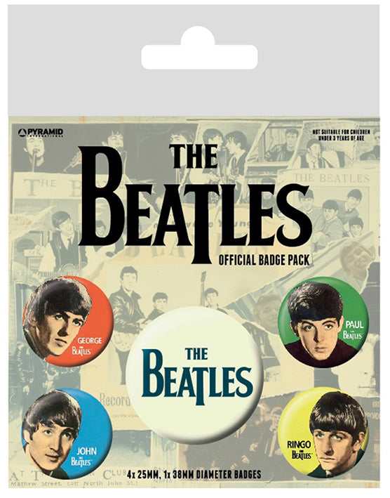 The Beatles Band Set Of 5 Badge Pack