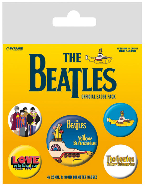 The Beatles Yellow Submarine Set Of 5 Badge Pack