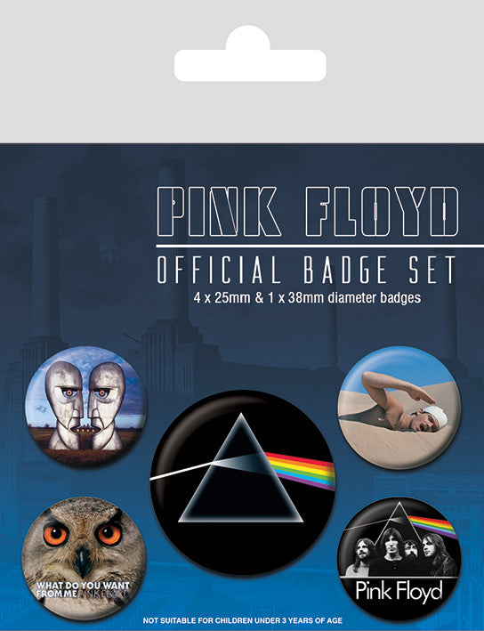 Pink Floyd Dark Side Of The Moon Set Of 5 Badge Pack