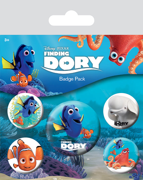 Finding Dory Characters Set Of 5 Badge Pack