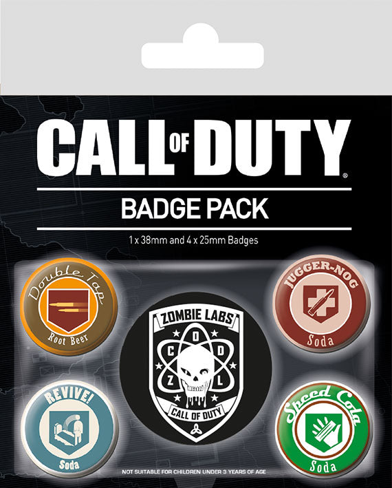 Call Of Duty Soda Set Of 5 Badge Pack
