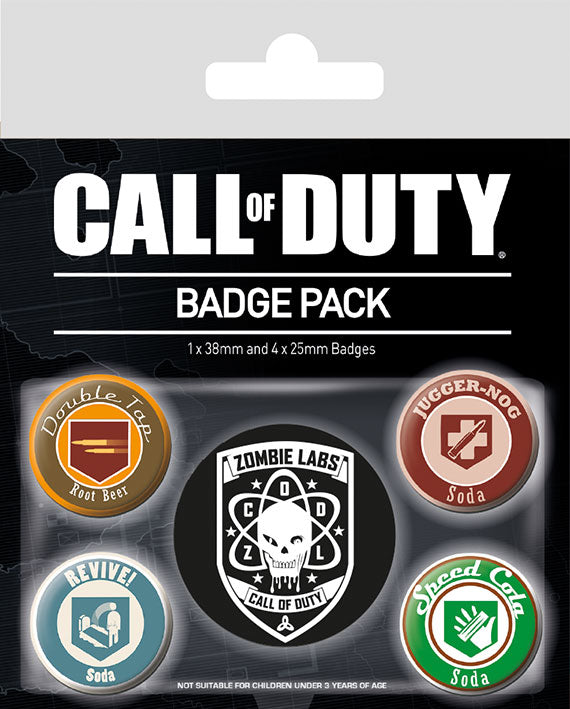 Call Of Duty Soda Set Of 5 Badge Pack