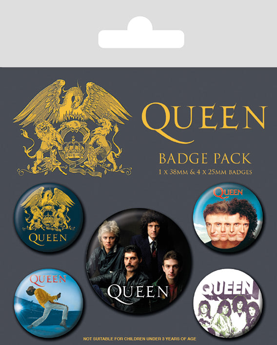 Queen Classic Set Of 5 Badge Pack