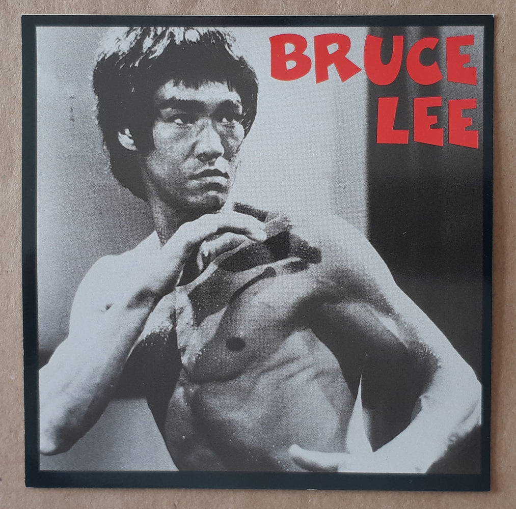 Bruce Lee Pose 10cm Square Vinyl Sticker